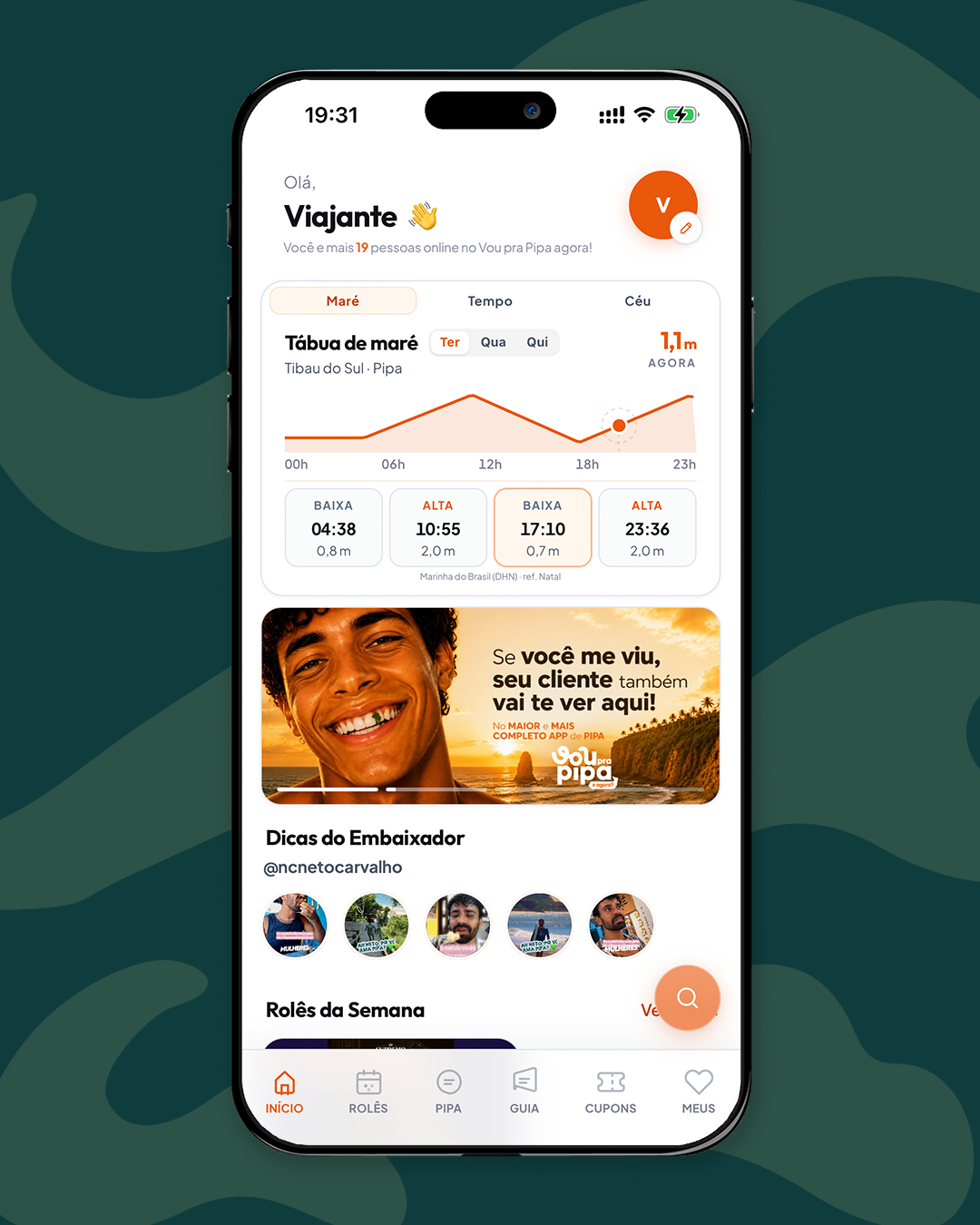 Resultados e métricas do app Vou pra Pipa